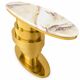 Contemporary Console Table Brass and Marble Gold