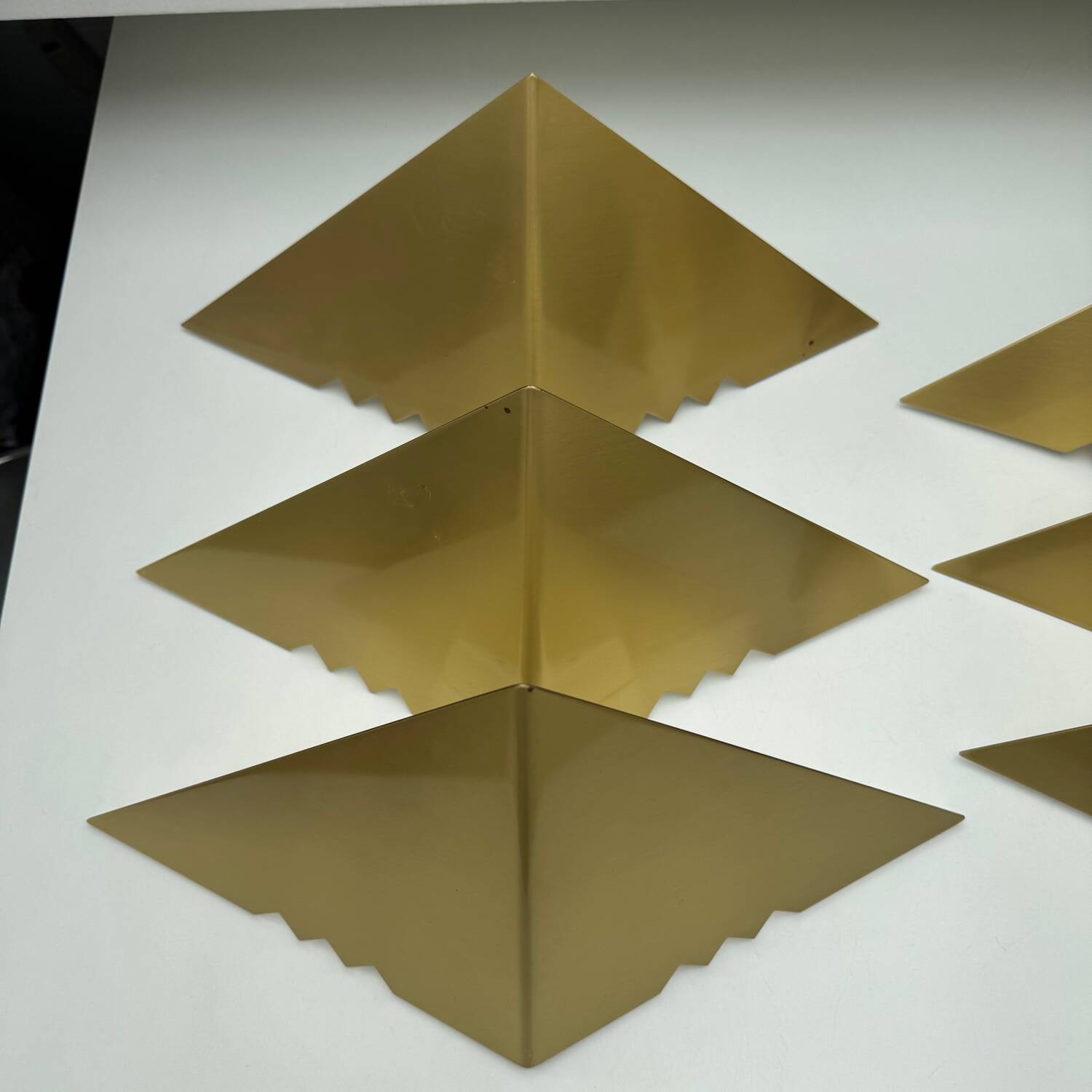 Set of 6 J.T. Kalmar Brass Wall Lamps