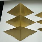 Set of 6 J.T. Kalmar Brass Wall Lamps