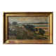 Oil on canvas representing Plounéour-Trez by Georges Levreau early 20th century