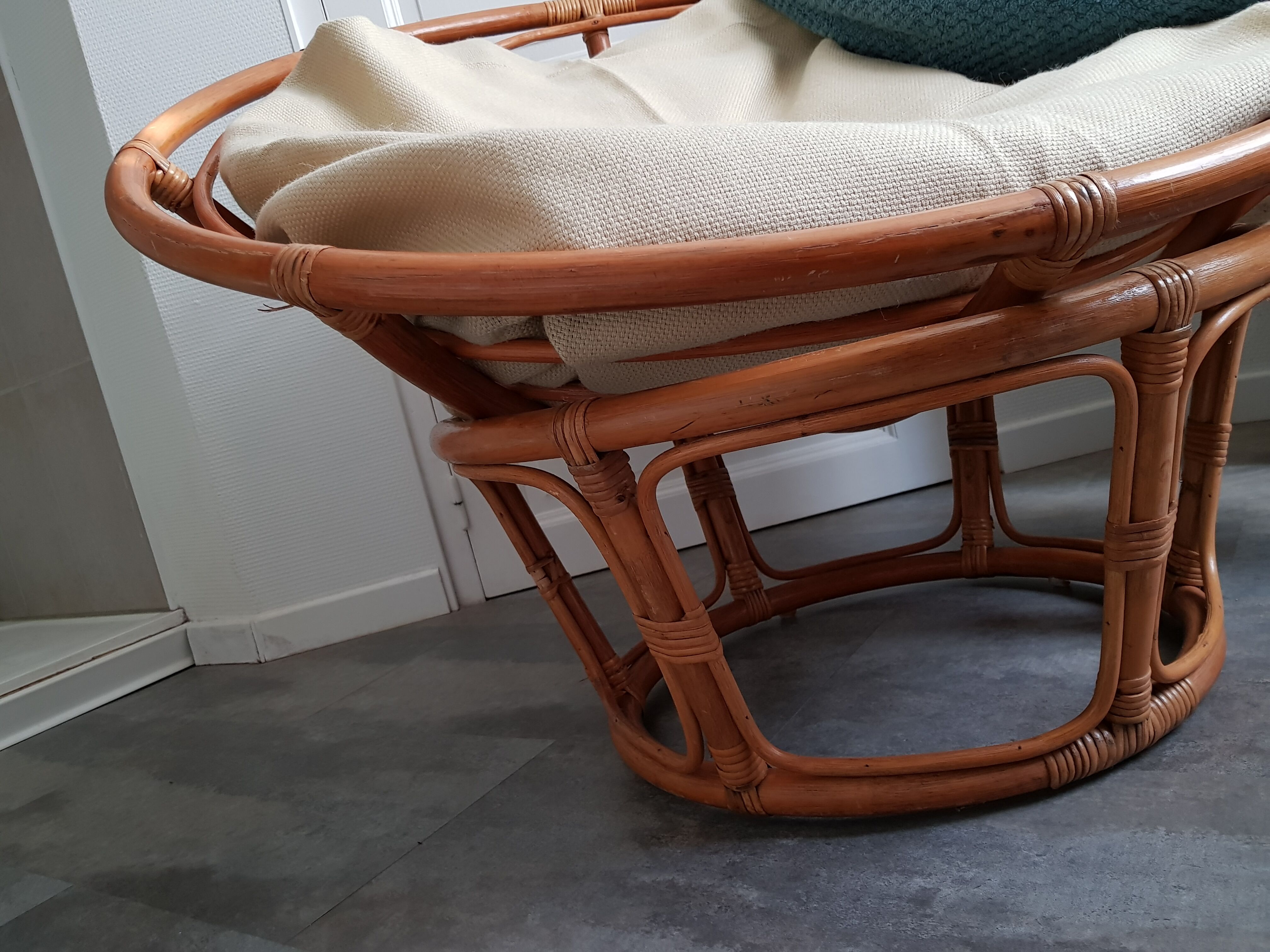 Papasan rattan chair