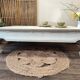 Low table in exotic wood with its safety glass