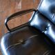 Leather armchair black by Charles Pollock for Knoll International