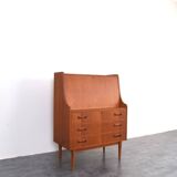 Secrétaire en teck danois du milieu du siècle par Gunnar Nielsen pour Tibergaard, années 1960.