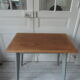 Desserte vintage vert de gris plateau en bois
