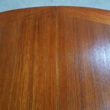 Danish teak round extending dining table