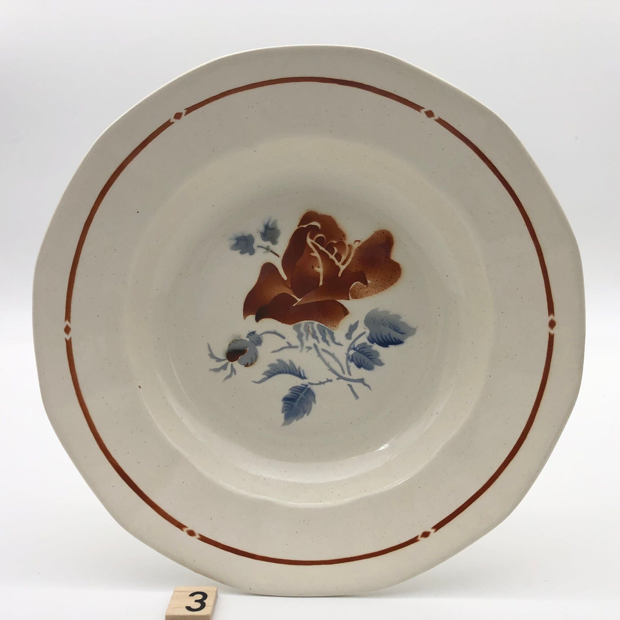 6 old plates Creuses Sarreguemines / Model 5040
