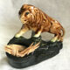 Zoomorphic lion ceramic egg cup