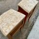 Pair of Louis XV style bedside tables with rosewood marquetry