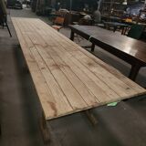 Guinguette table in fir of the 70s