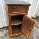 Louis Philippe walnut veneer bedside table, late 19th century.