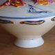 Covered ceramic vegetable dish with painted marine decoration – lobster