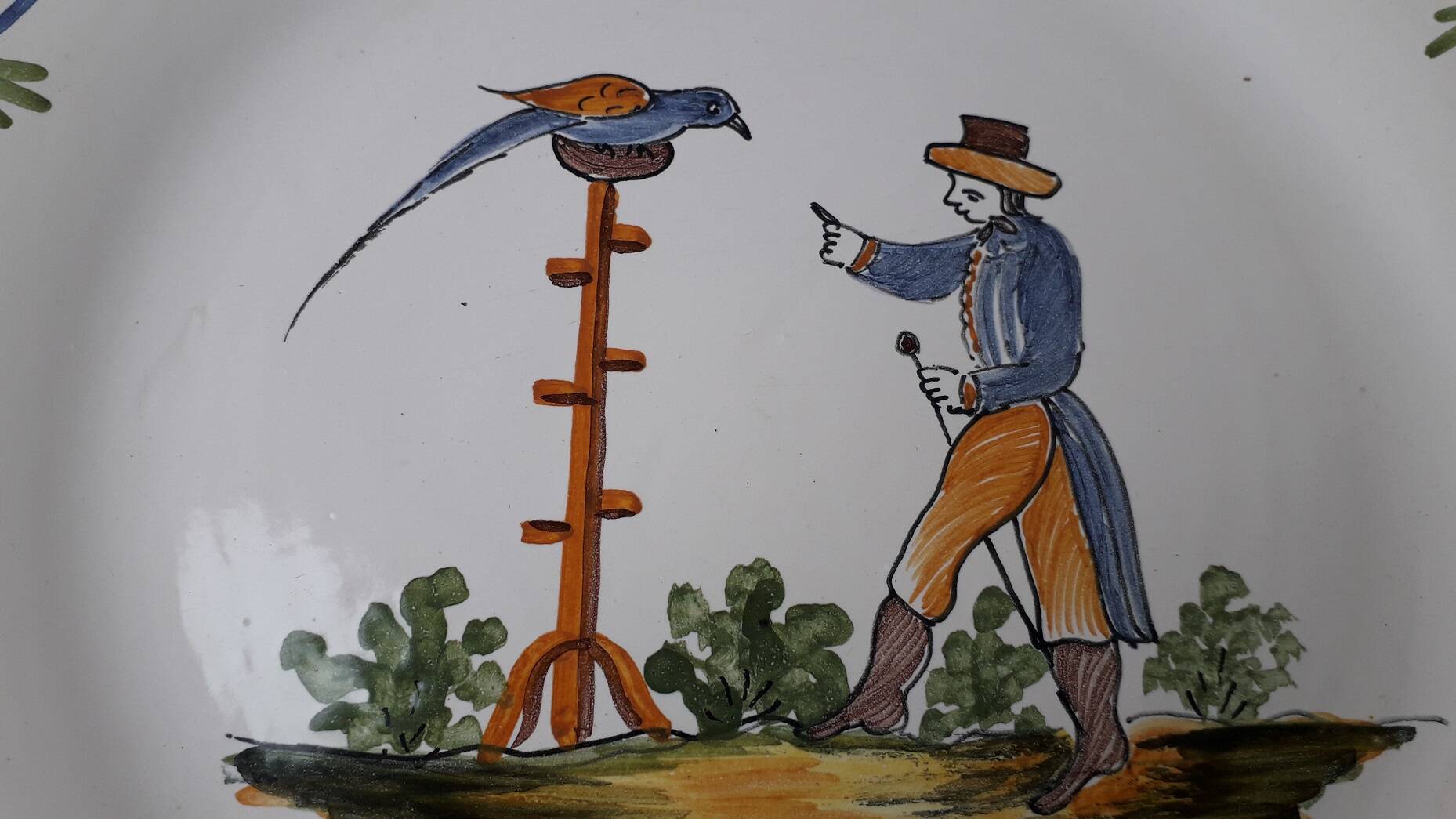 Decorative earthenware plate