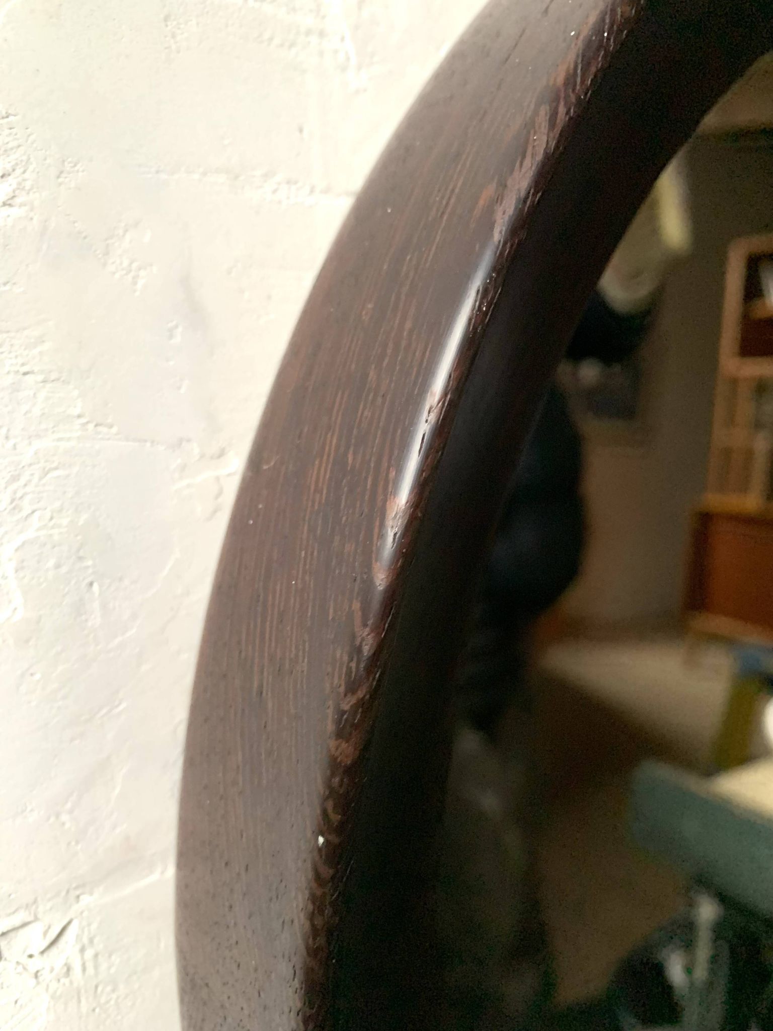 Vintage Scandinavian round wall mirror