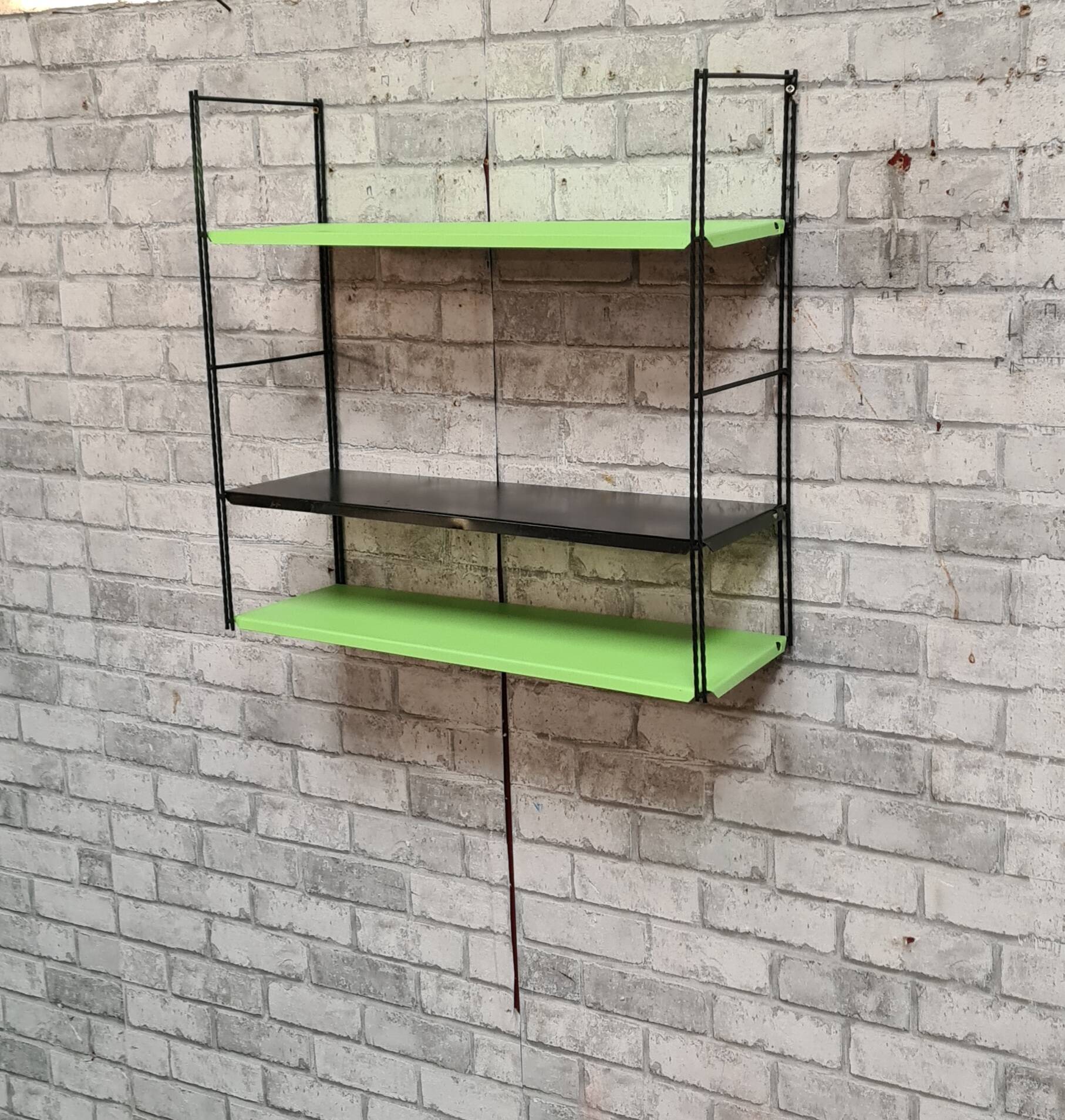 vintage steel string shelf h49x49x17 in their original condition 1960 to 70