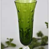 Model Bubbles series of 6 color St Louis Crystal champagne flutes