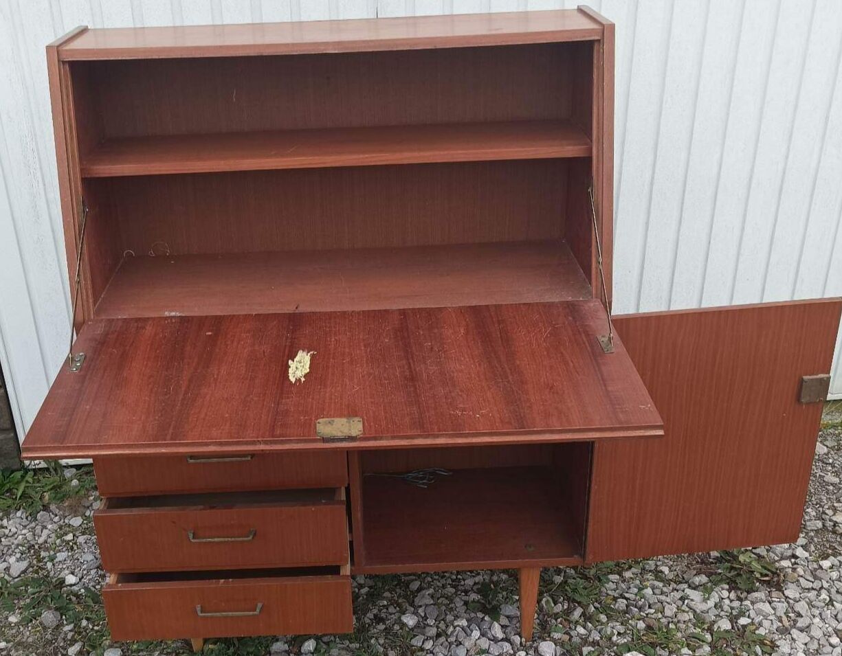 Writing desk 4 vintage drawers
