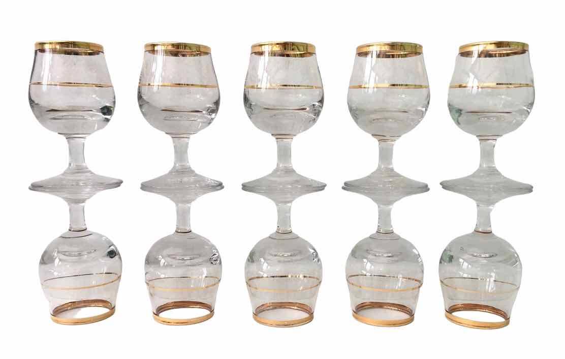 Set of 10 vintage alcohol glasses
