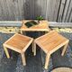 3 tables basses gigognes vintage