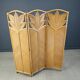 Vintage bamboo room divider or folding screen 1970s