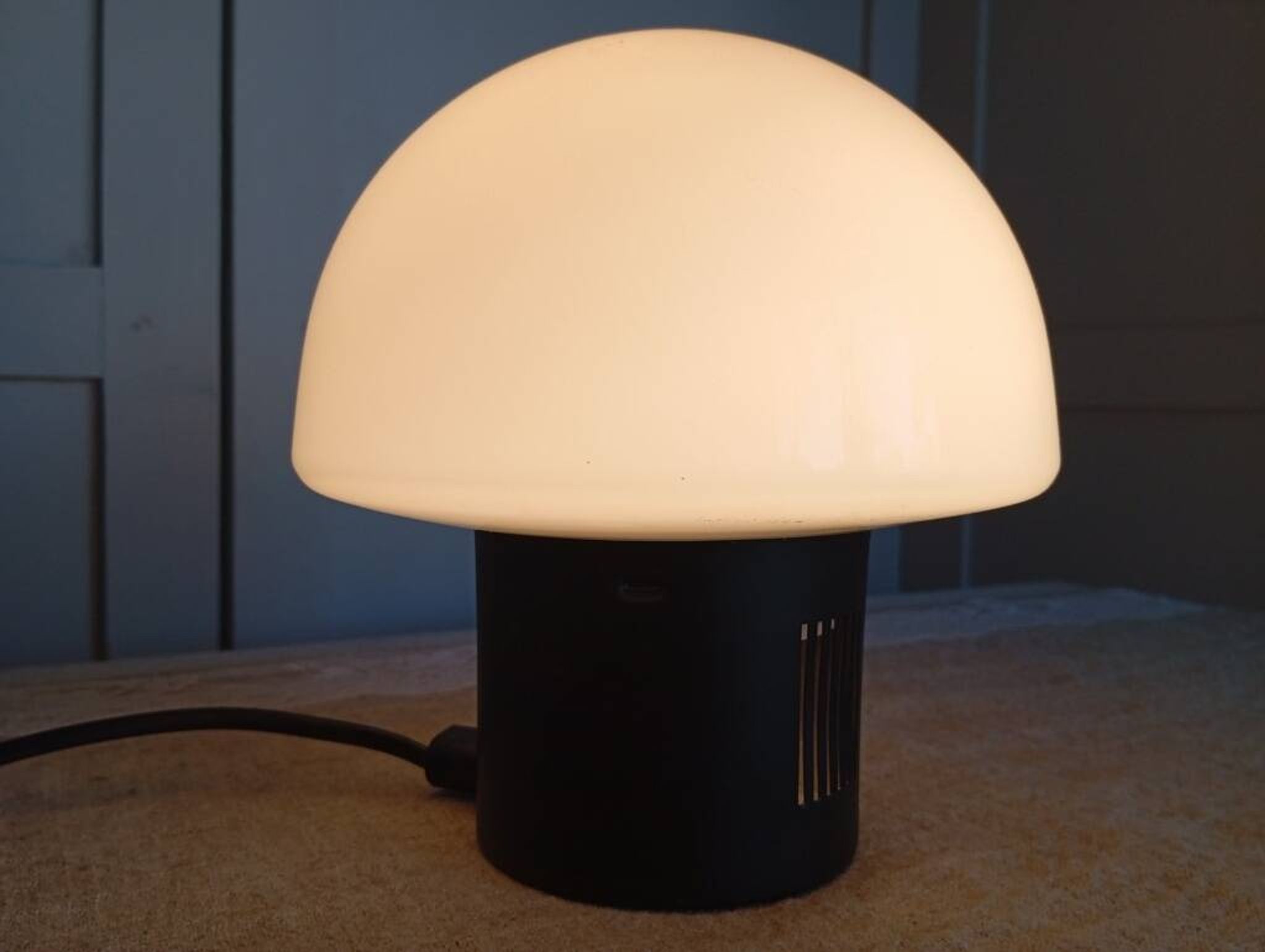 Lampe champignon verre et métal années 60