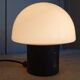 Lampe champignon verre et métal années 60