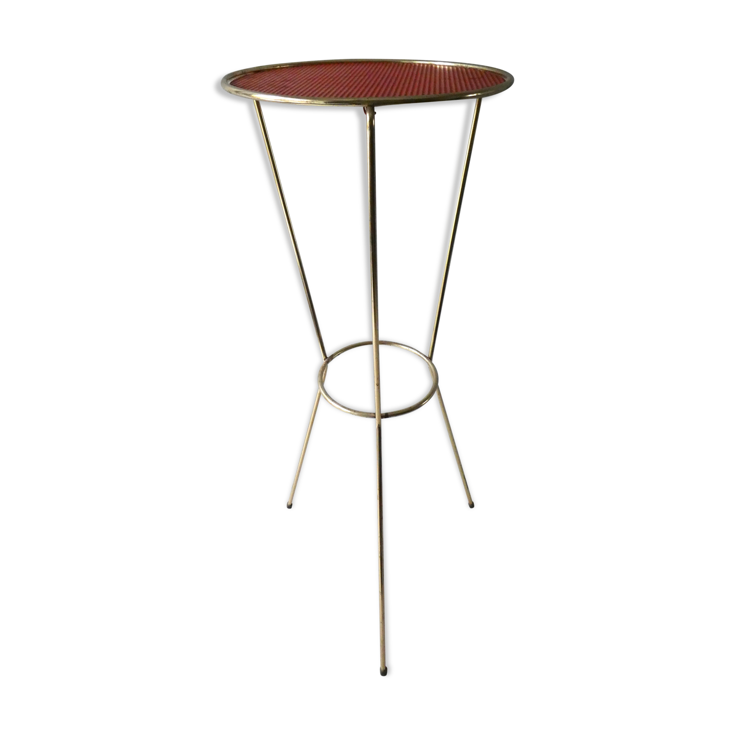 Tripod healing in gold metal and perforated metal from the 1960s