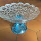 Compotier bicolore en verre moulé