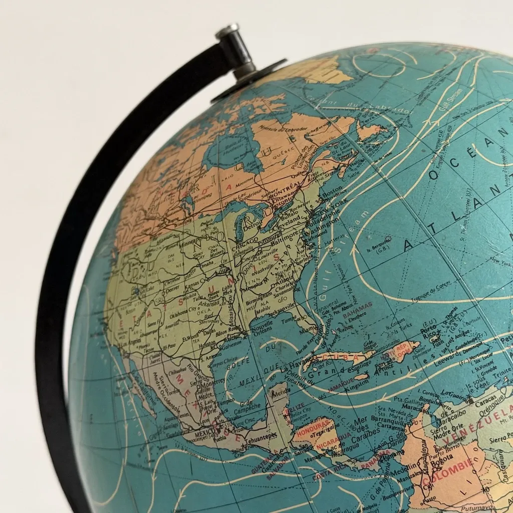 Vintage terrestrial globe 1977