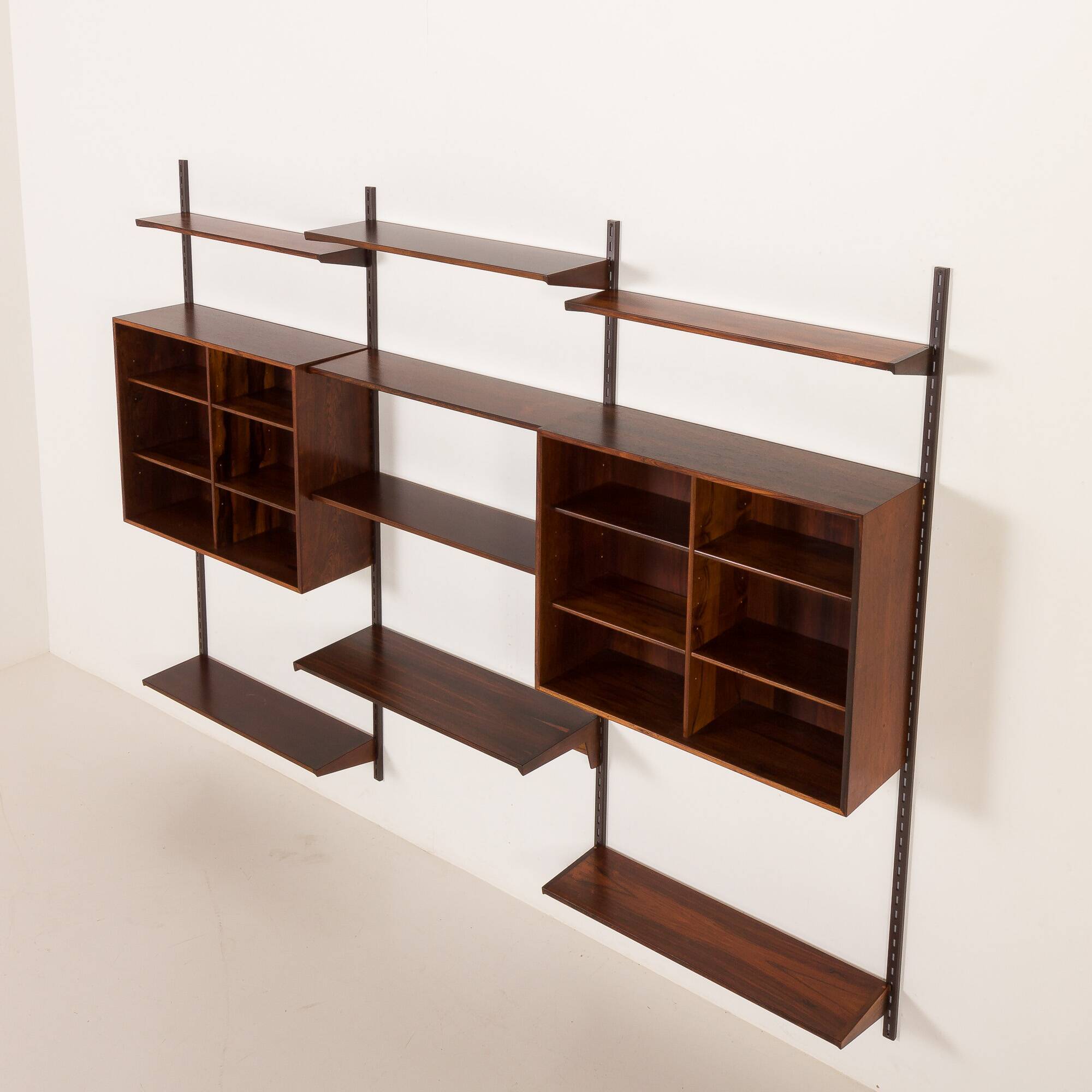 Kai Kristiansen rosewood wall unit for FM Mobler, Denmark, 1960s