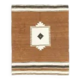 Vintage Turkish Oushak kilim rug handmade in brown 122x150.