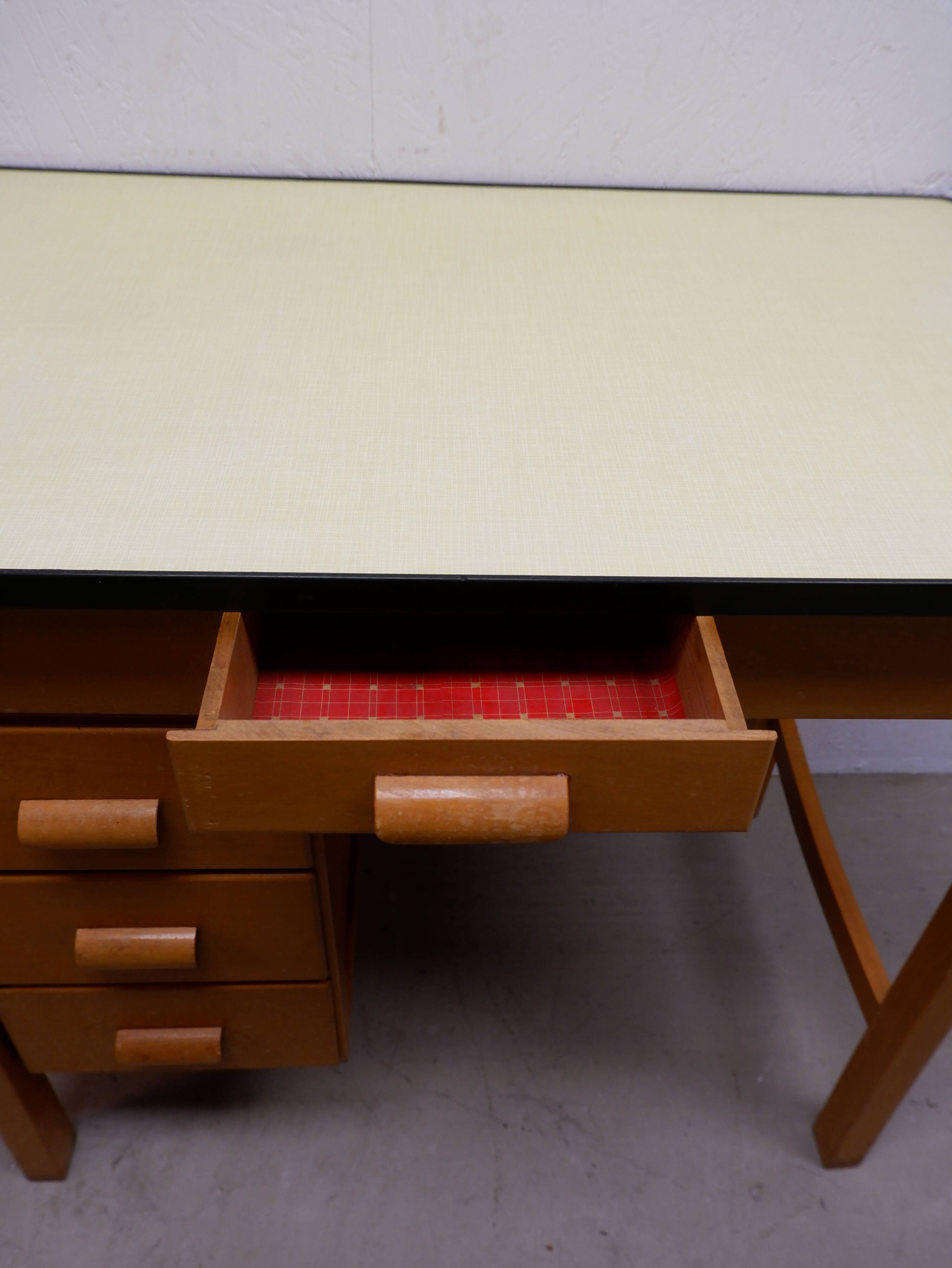 Vintage Bruynzeel writing desk, Holland