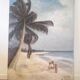 Vintage painting with exotic decorations