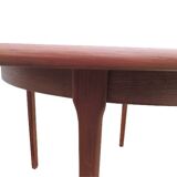 Table à manger ronde extensible teck scandinave vintage 1960