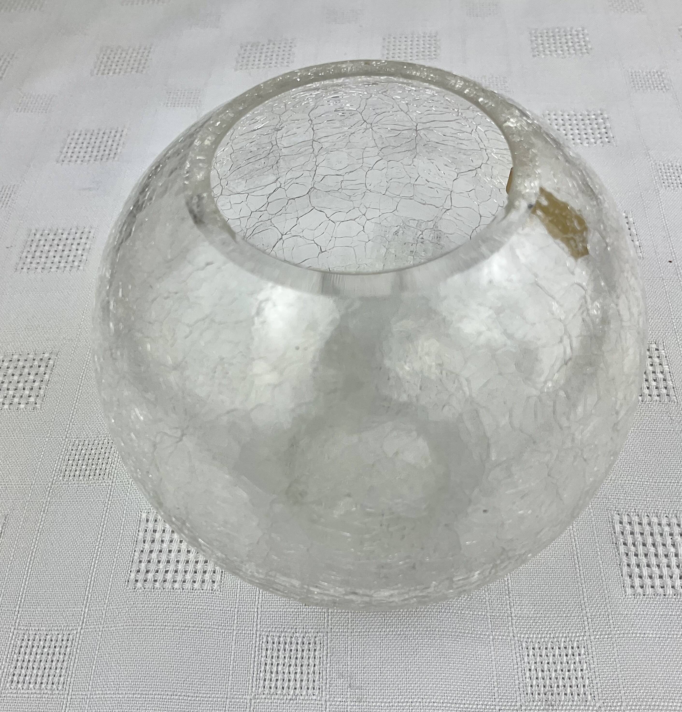 Small vintage glass ball vase Glashütte Rheinpfalz
