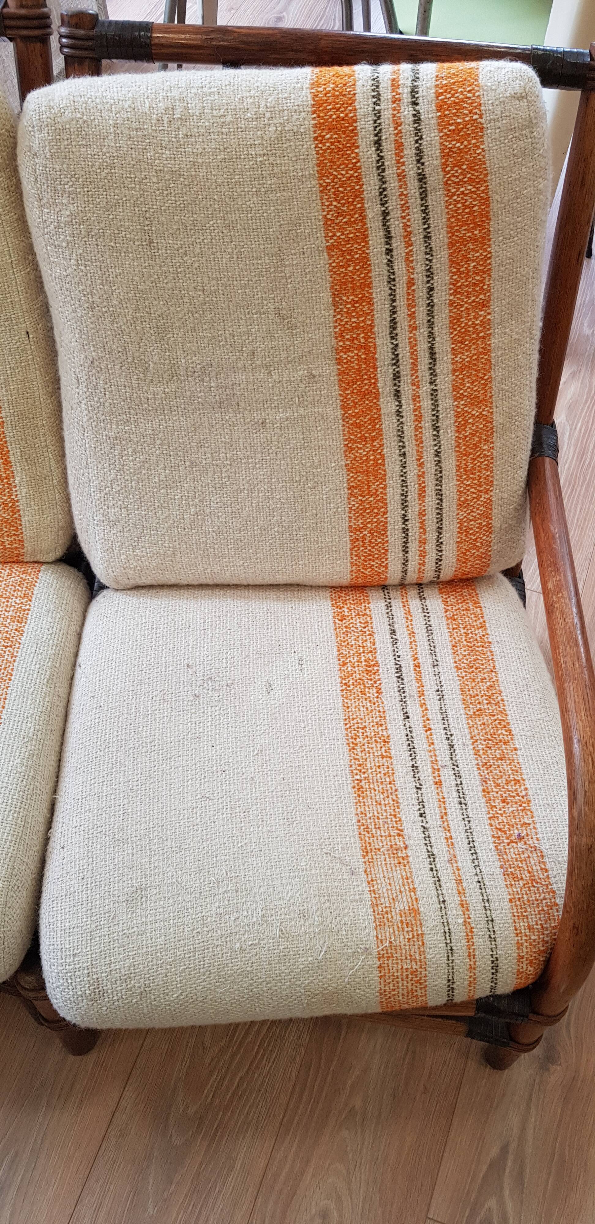 Devisable rattan bench