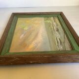 Signed marine painting on hardboard