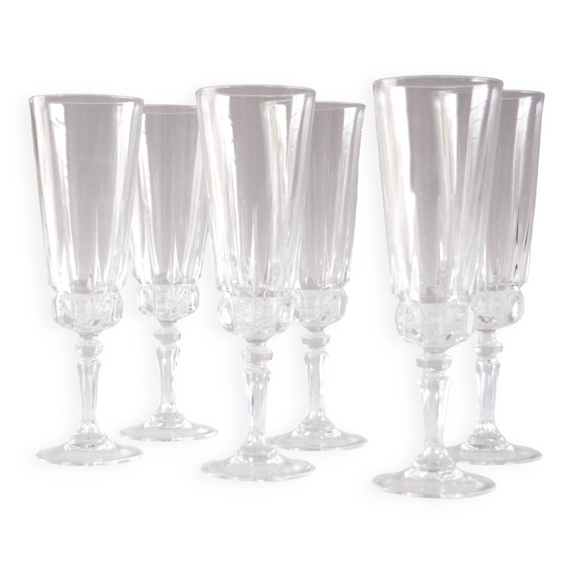 6 champagne flutes