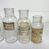 Set of 6 bottles of apothecary