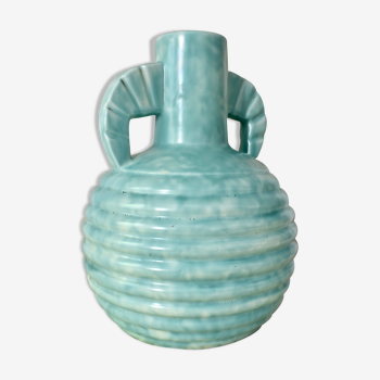 Vase en céramique bleue de Boch, 1921
