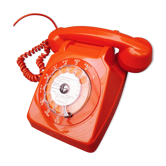 Phone orange vintage s63 socotel with dial