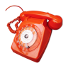 Phone orange vintage s63 socotel with dial