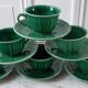 Set of 6 cups and subcups in green slurry 40-50 years