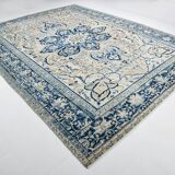 Tapis Persan Vintage Bleu Fait Main, Élégance Classique d’Iran, 293x391 Cm