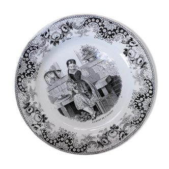 Talking plate, Creil & Montereau