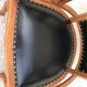 Art deco black leather office armchair