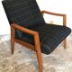 Vintage armchair 1960's Scandinavian style and Scottish fabric