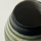 Vase in white clay with green/beige glaze - signed work
