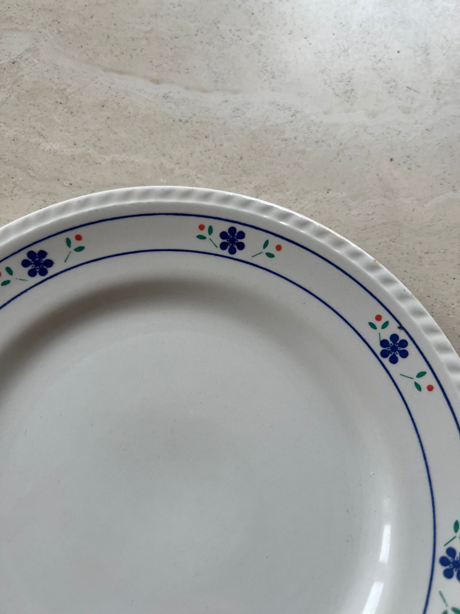 Set of dessert plates oxford keradur made in brazil