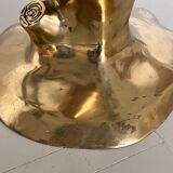 Coffee table in tree shape in full brass and cut glass, 1970s